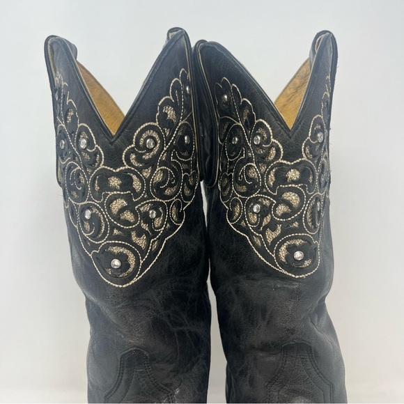 Old Gringo Black and Gold Western Rhinestone Boots - Picture 7 of 15